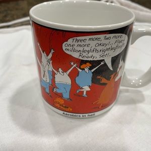 Vintage The Far Side “Aerobics in hell” Mug